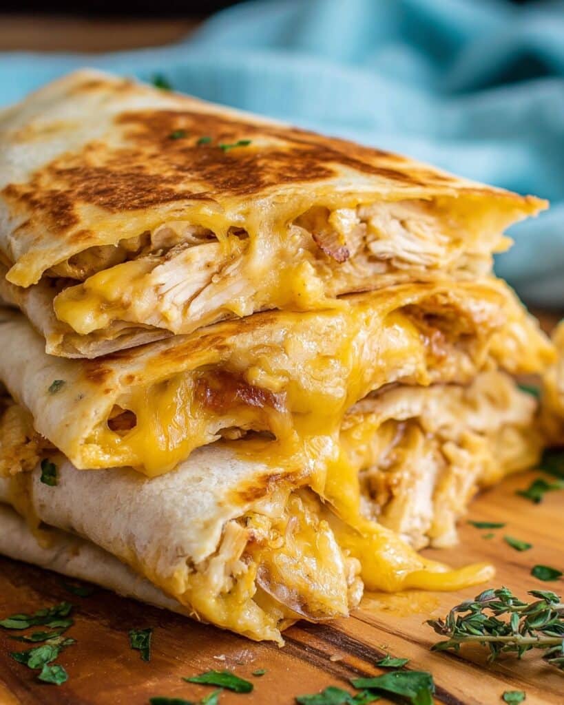Air Fryer Chicken Quesadilla with Copycat Taco Bell Quesadilla Sauce Recipe