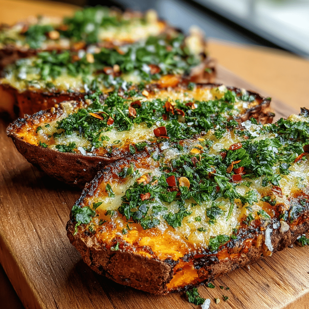 Garlic Parmesan Sweet Potato Wedges Recipe