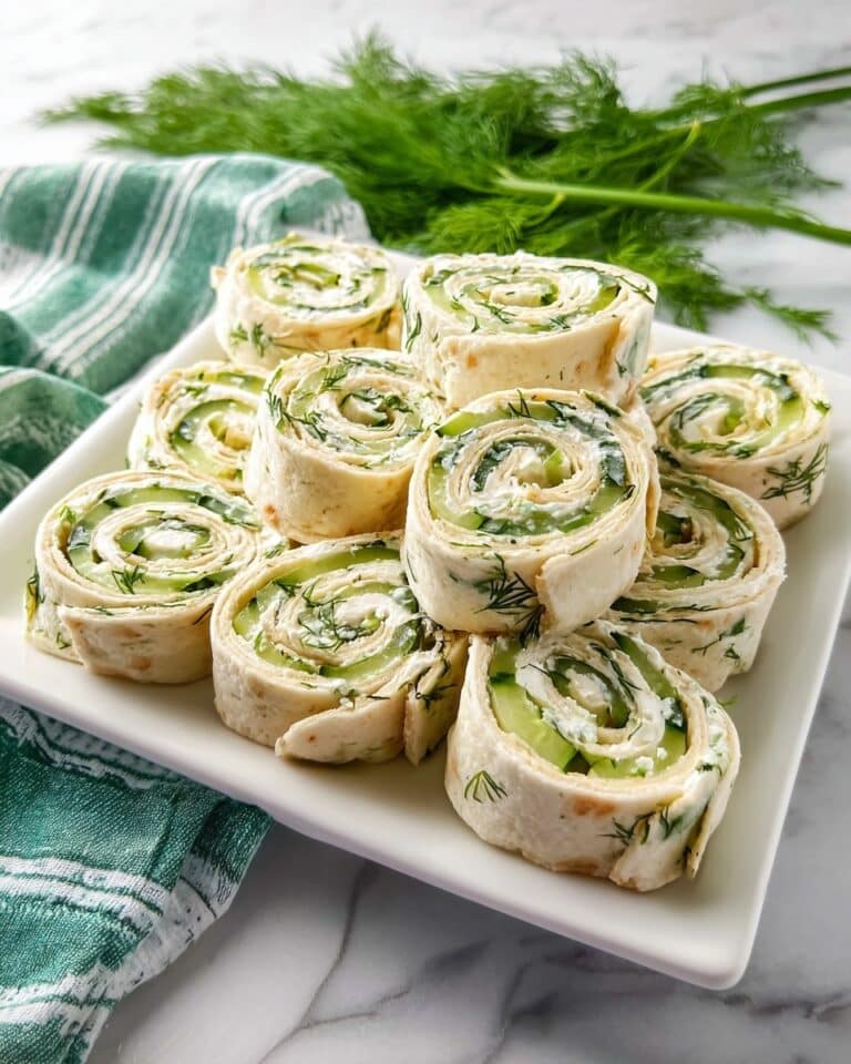 Light and Refreshing Cucumber Dill Pinwheels Recipe