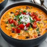 Creamy Chicken Taco Soup with Cream Cheese Recipe