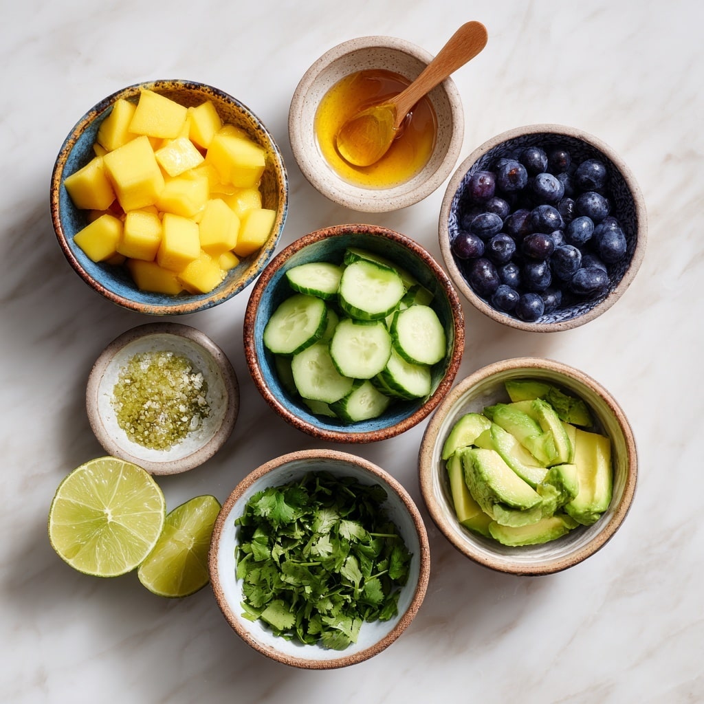 Mango Cucumber Salad with Blueberries and Avocado Recipe - Recipe Image