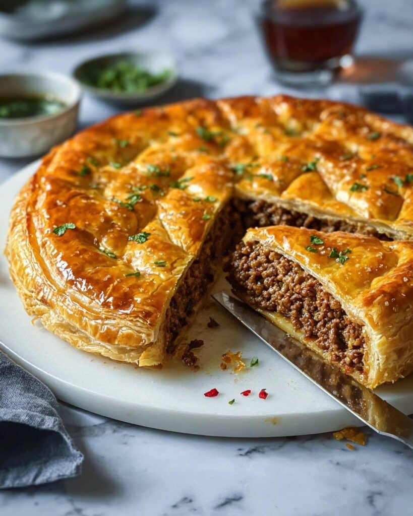 Turkish Spiral Borek with Spiced Ground Beef Recipe