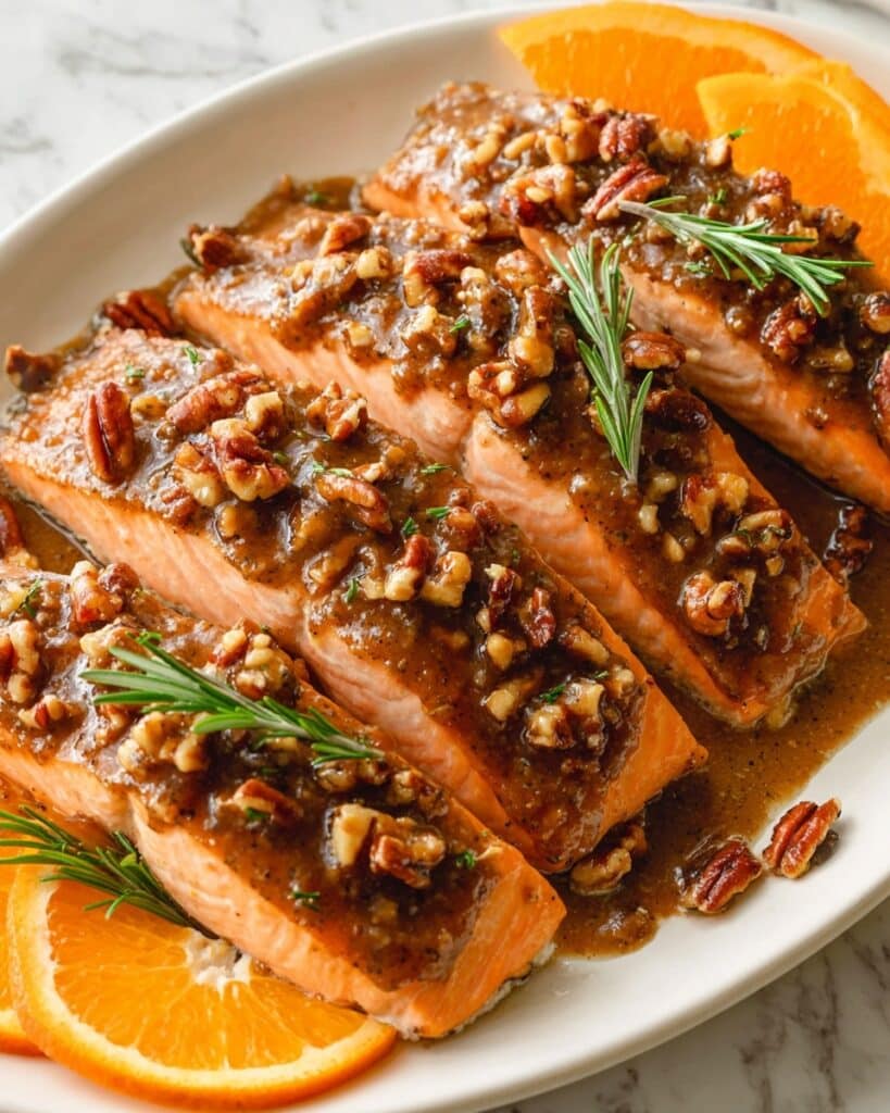 Maple Pecan Glazed Salmon – Dairy Free! Recipe