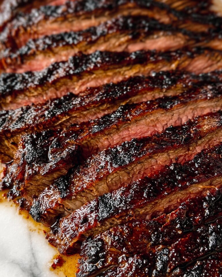 Balsamic Flank Steak with Zucchini and Whipped Feta Recipe