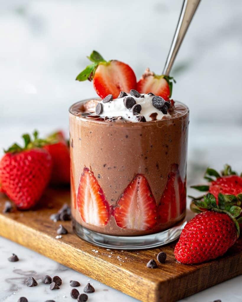 Chocolate Strawberry Overnight Oats Recipe