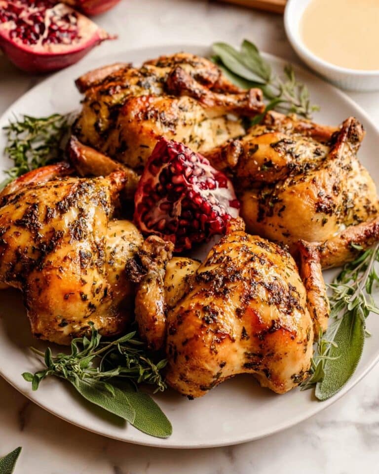 Stuffed Cornish Hens with Wild Rice and Herb Butter Recipe