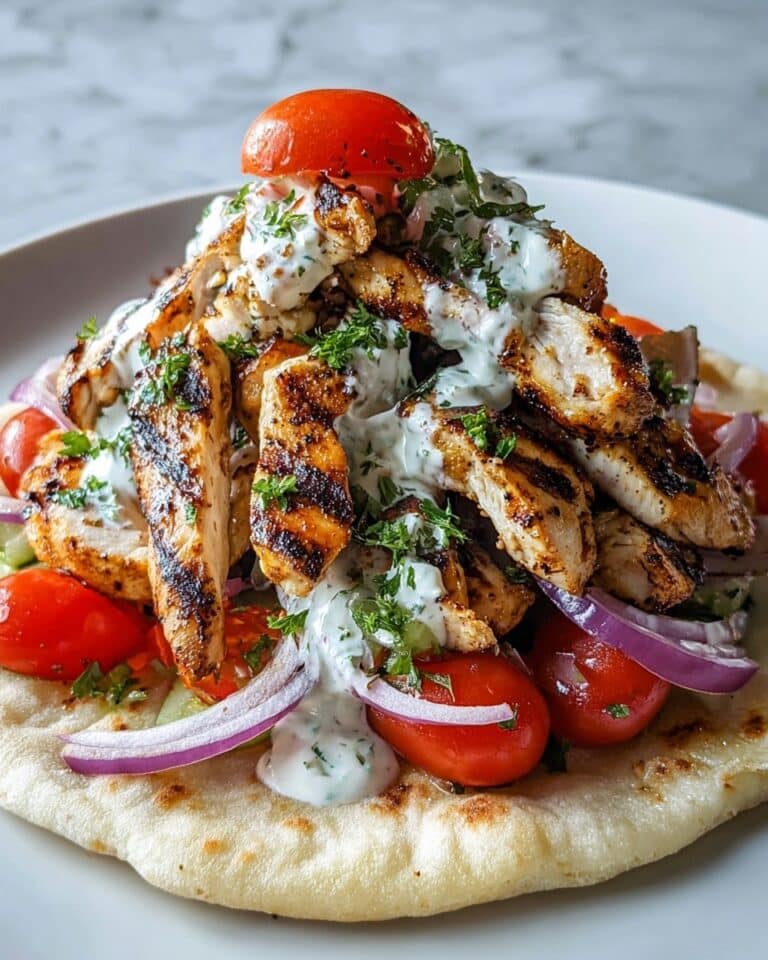 Greek Chicken Gyros with Lemon-Herb Marinade and Tzatziki Recipe