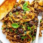 Mushroom Ragu with Pasta, Basil, and Parmesan Recipe