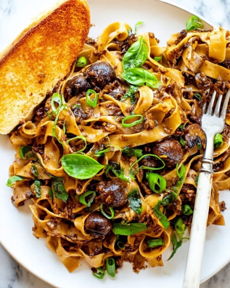 Mushroom Ragu with Pasta, Basil, and Parmesan Recipe