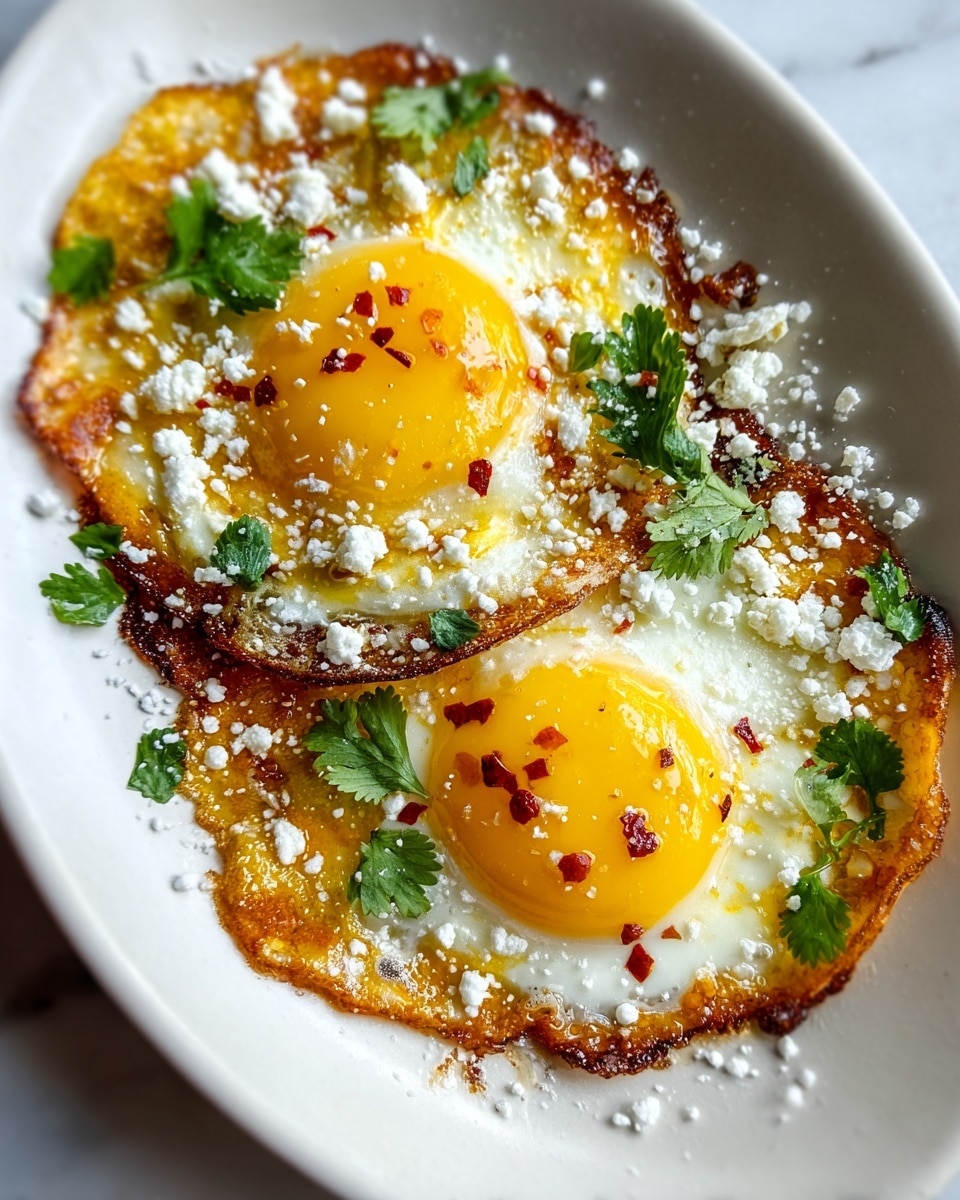 Crispy Feta Fried Eggs Recipe - Recipe Image