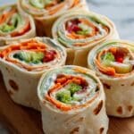 Fresh Vegetable Tortilla Roll Ups Recipe