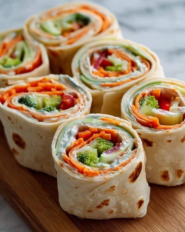 Fresh Vegetable Tortilla Roll Ups Recipe