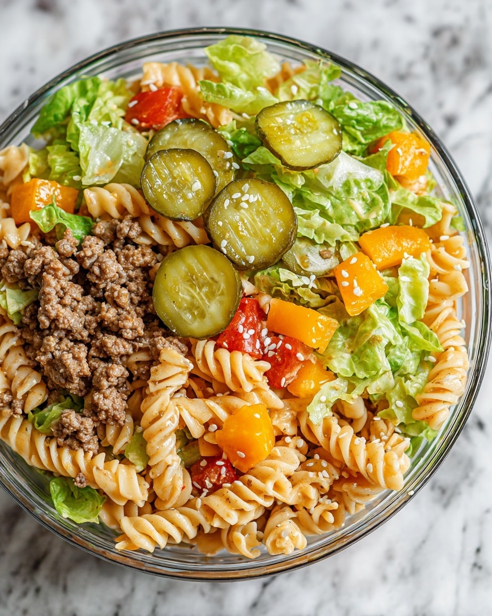 Big Mac Pasta Salad Recipe - Recipe Image