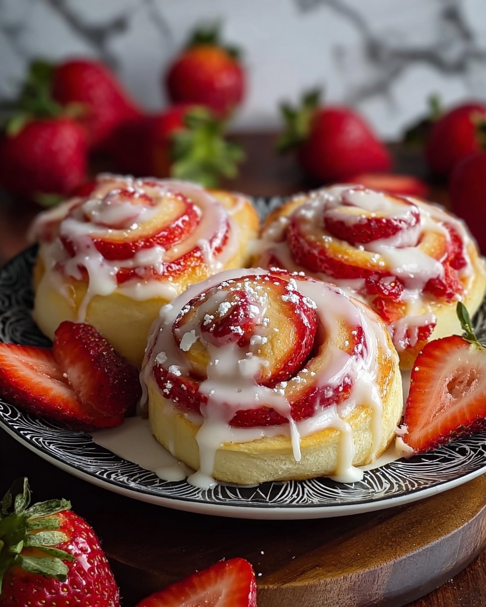 Easy Strawberry Cheesecake Sweet Rolls Recipe - Recipe Image
