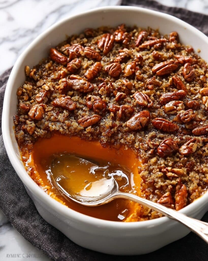 Sweet Potato Crunch Casserole with Maple Pecan Topping Recipe