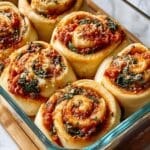 Vegan Caramelized Onion Spinach Pizza Rolls Recipe