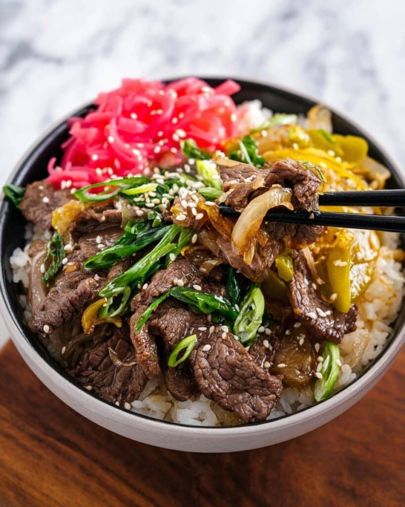 Gyudon (Japanese Beef Rice Bowl) Recipe
