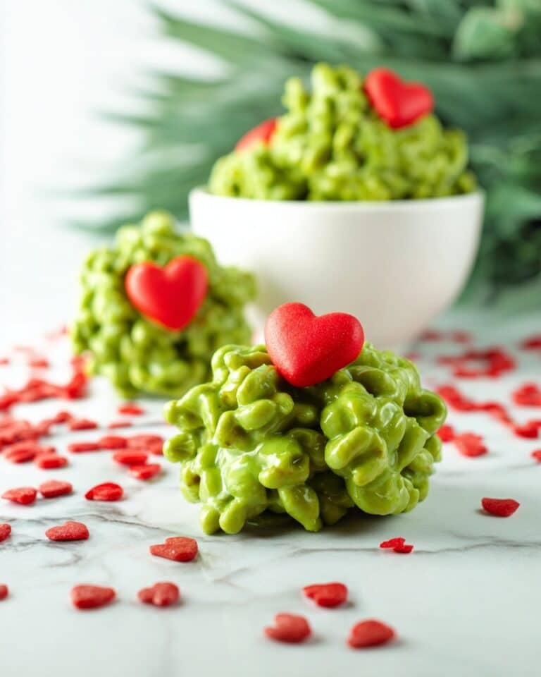 Grinch Peanut Clusters Recipe