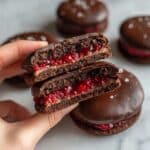 Fudgy Chocolate Cookies with Raspberry Filling Recipe