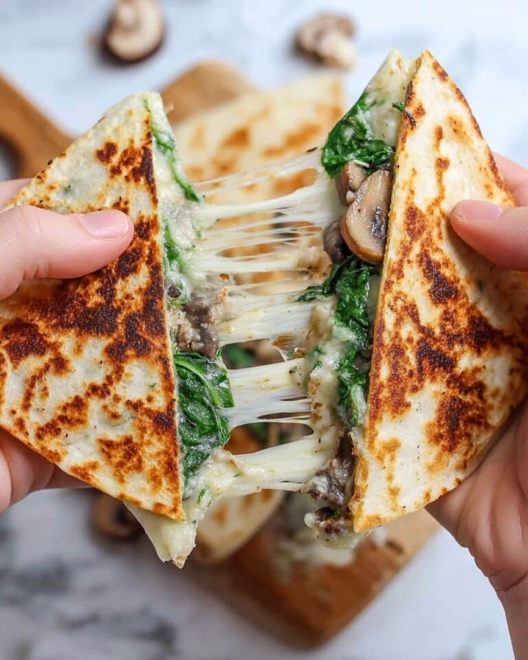 Spinach and Mushroom Quesadillas Recipe