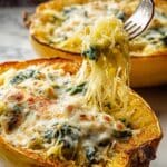 Spinach and Artichoke Stuffed Spaghetti Squash Recipe