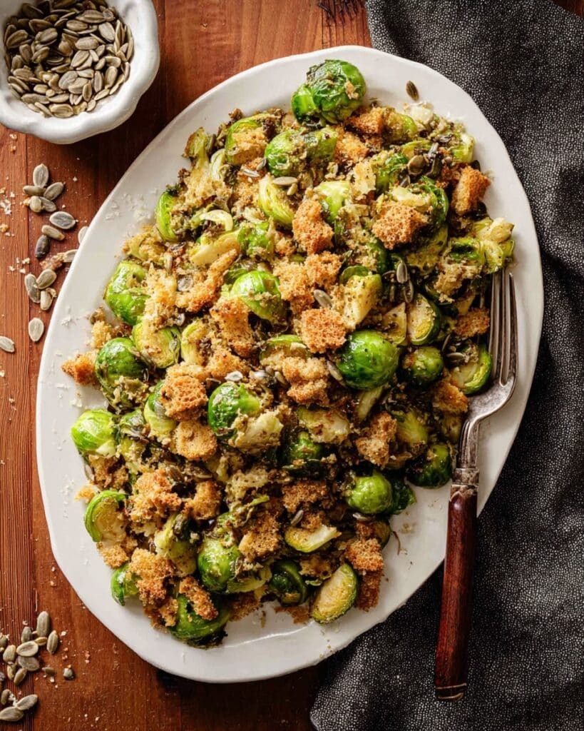 Roasted Brussels Sprouts Caesar Salad Recipe