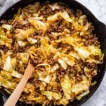 Ground Beef and Cabbage Skillet with Tomato and Balsamic Recipe