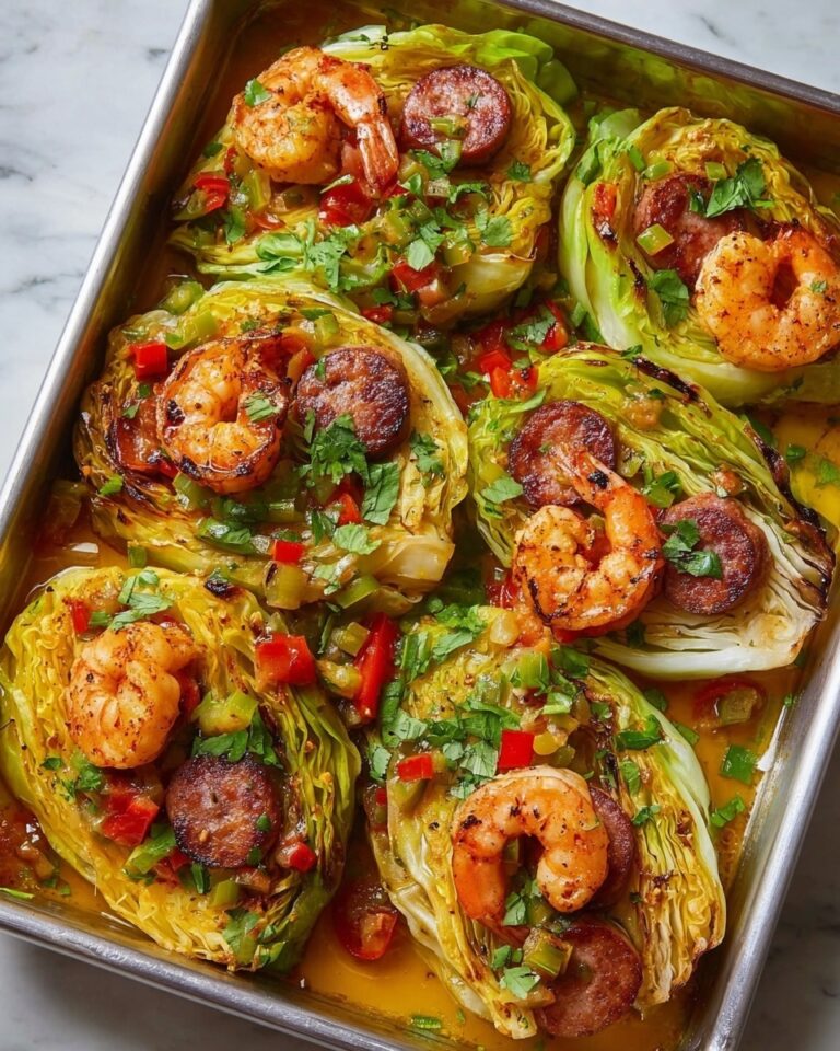 Keto Cajun Shrimp and Sausage Stuffed Cabbage Recipe