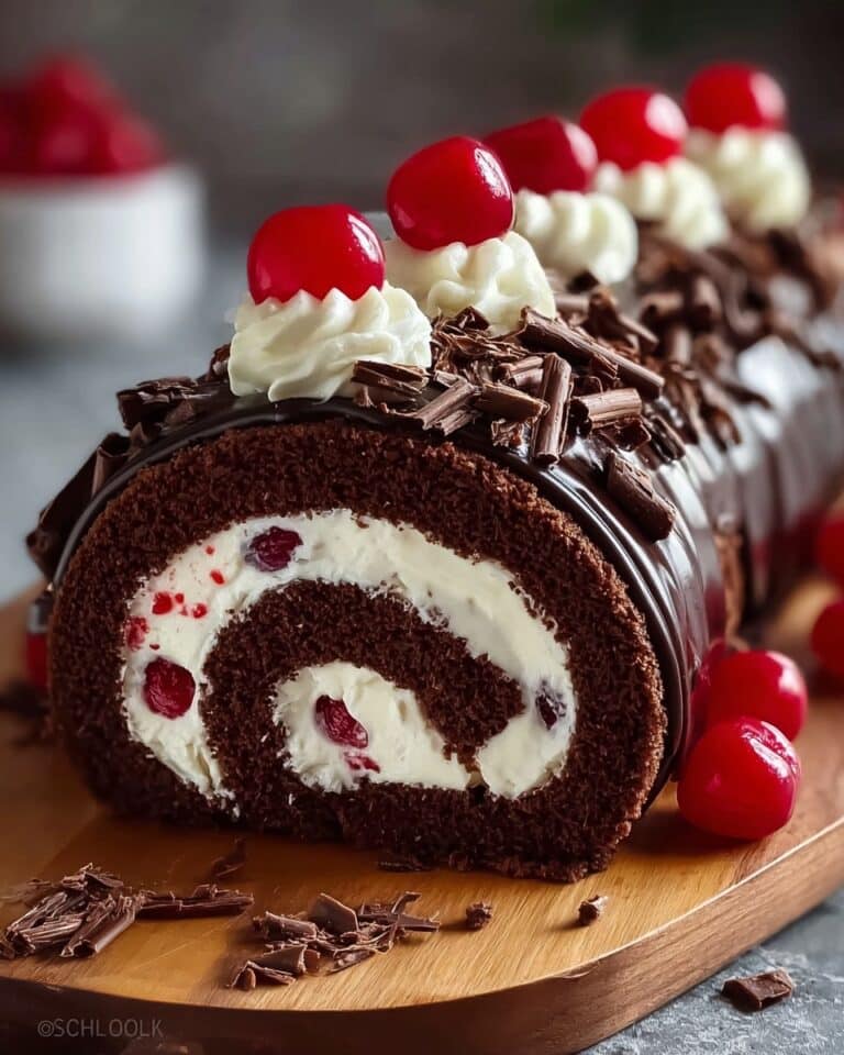 Elegant Black Forest Cake Roll Recipe