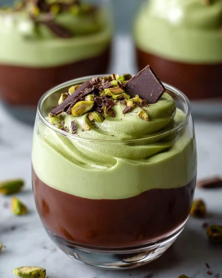Pistachio Mousse with Chocolate Ganache Recipe