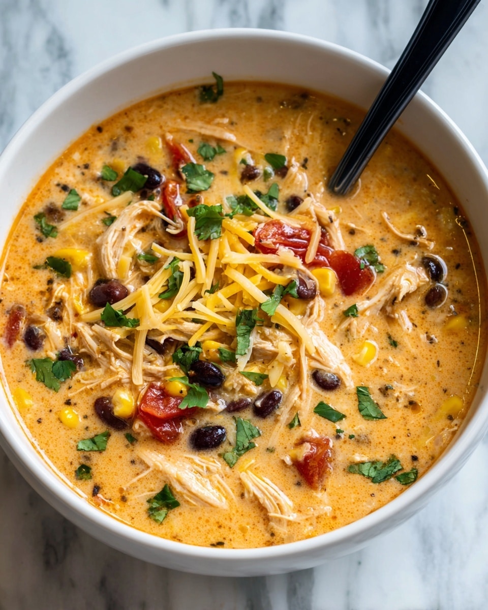 Creamy Chicken Taco Soup with Cream Cheese Recipe - Recipe Image