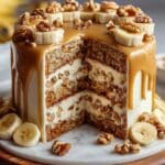 Heavenly Banana Walnut Cream Cake Recipe