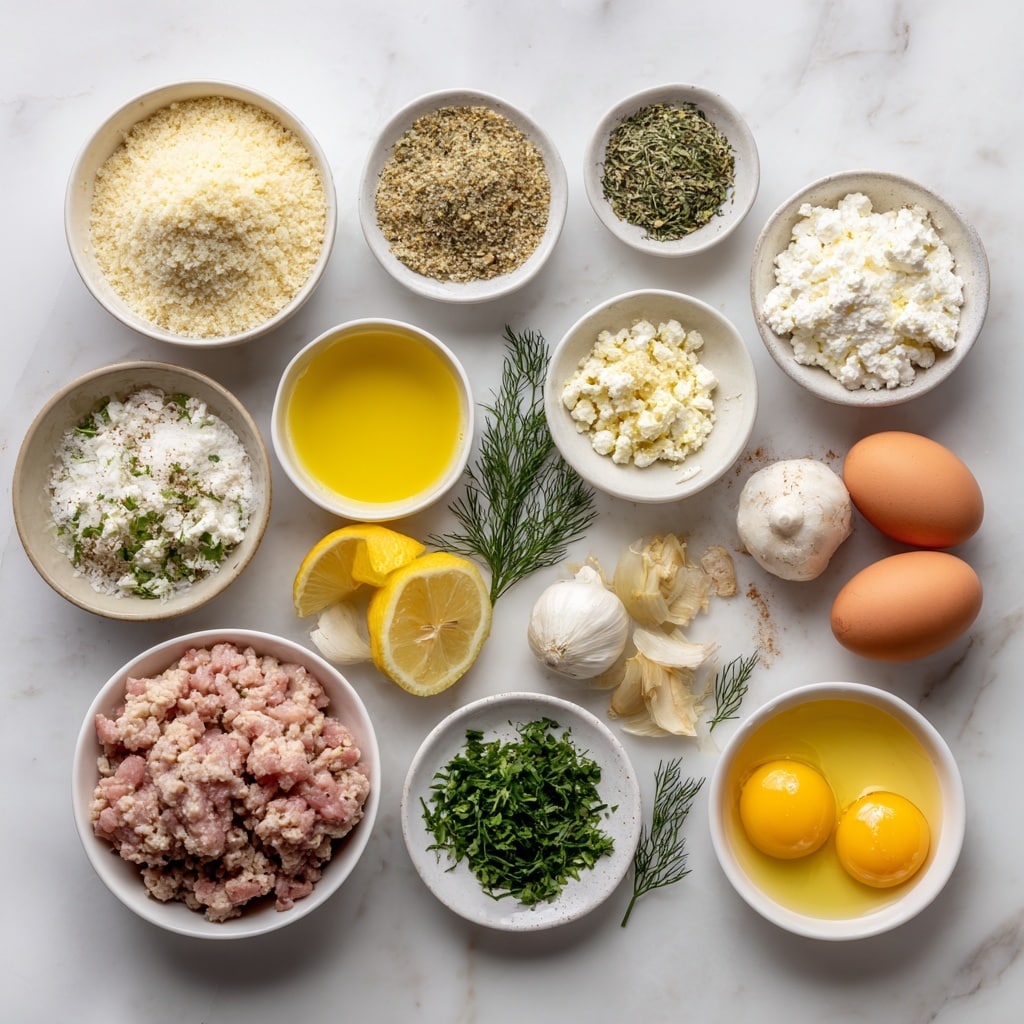 Greek Chicken Meatballs with Lemon Orzo Recipe - Recipe Image