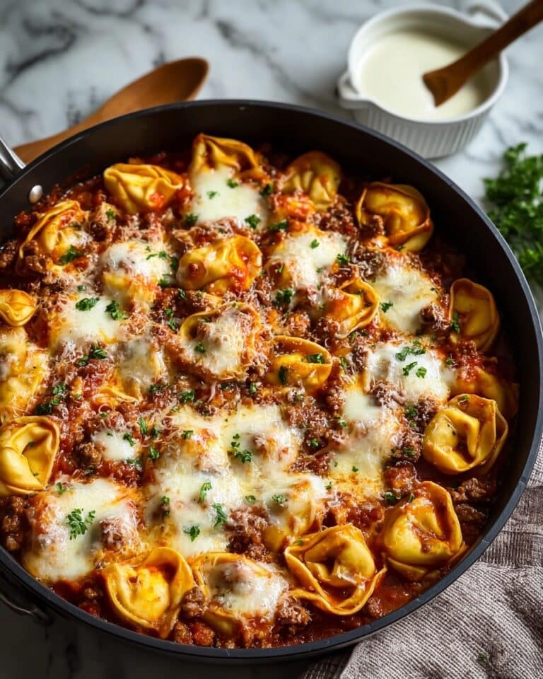 Cheesy Beef Tortellini Bake Recipe