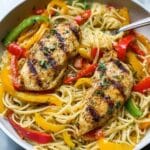 Creamy Chicken Scampi with Bell Peppers and Parmesan Recipe
