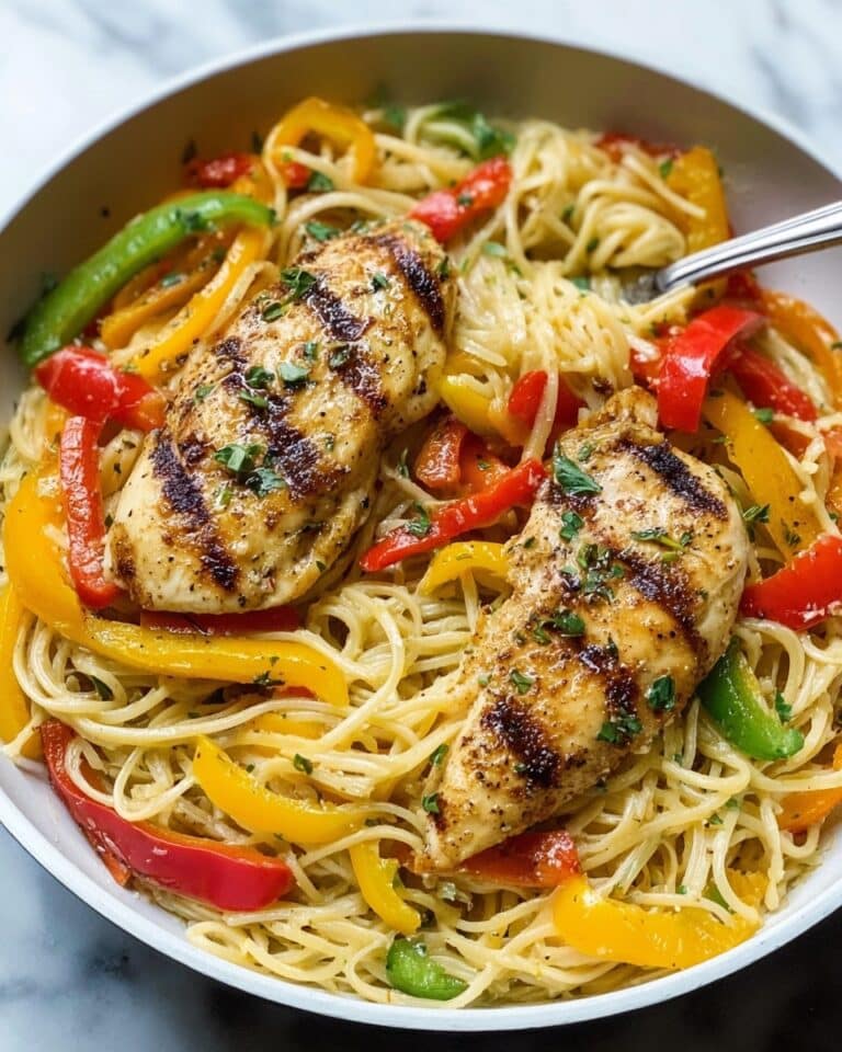 Creamy Chicken Scampi with Bell Peppers and Parmesan Recipe