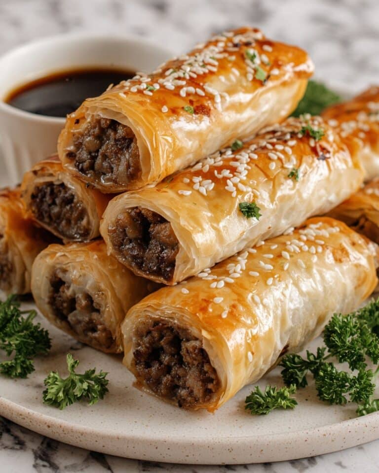 Phyllo Rolls with Ground Beef Recipe