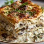 Mushroom and Tomato Lasagna with Bechamel Sauce Recipe