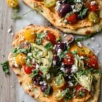 Mediterranean Naan Bread Pizza Recipe