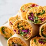 Vegan Buffalo Chickpea Salad Pinwheels Recipe