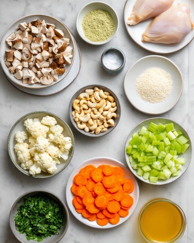 Creamy Dairy-Free Chicken and Cauliflower Rice Soup Recipe