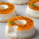 Coconut Panna Cotta with Passion Fruit and Coconut Sable Cookies Recipe