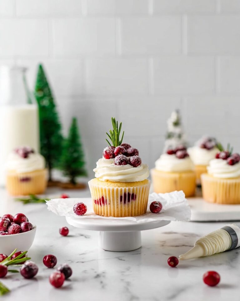 Sugared Cranberry Cupcakes Recipe