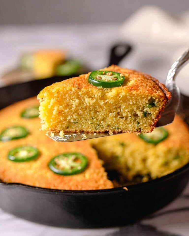 Jalapeño Cheddar Cornbread with Spicy Honey Butter Recipe