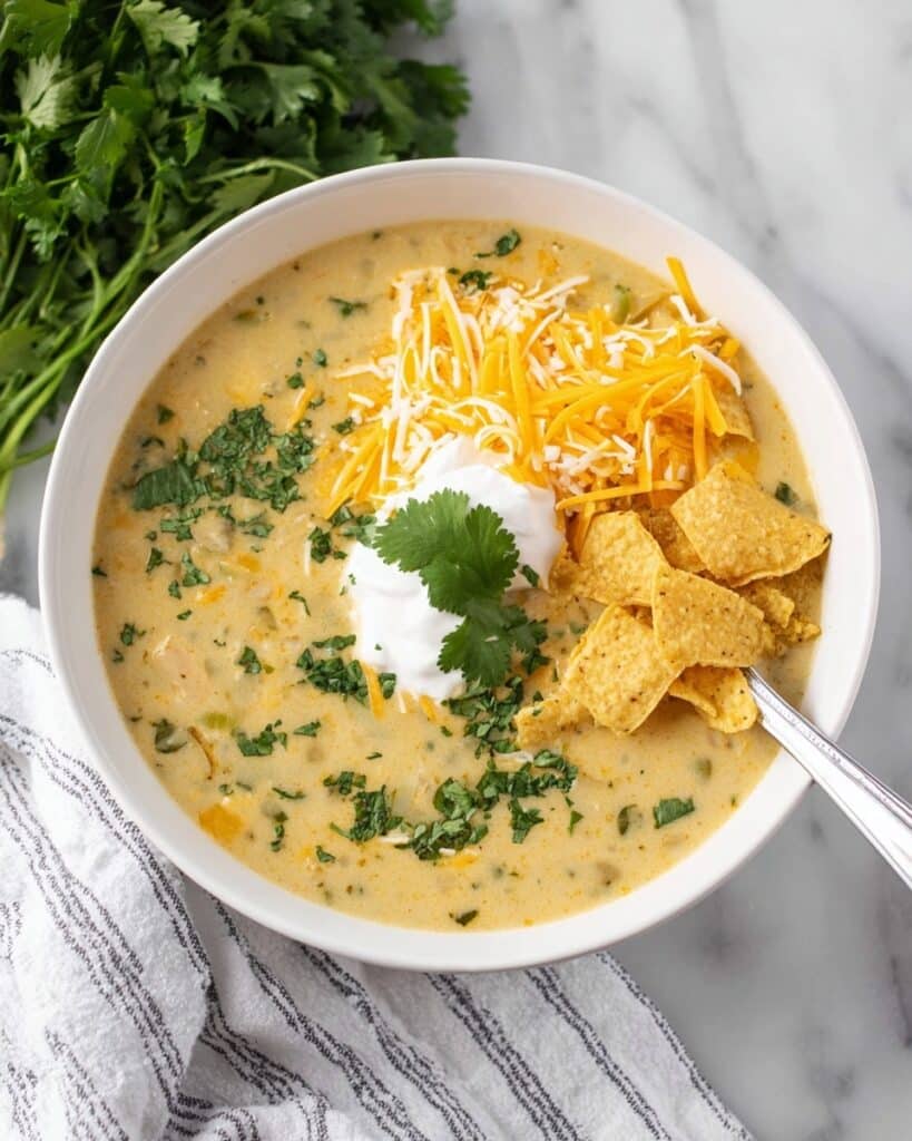 Green Chile Chicken Enchilada Soup Recipe