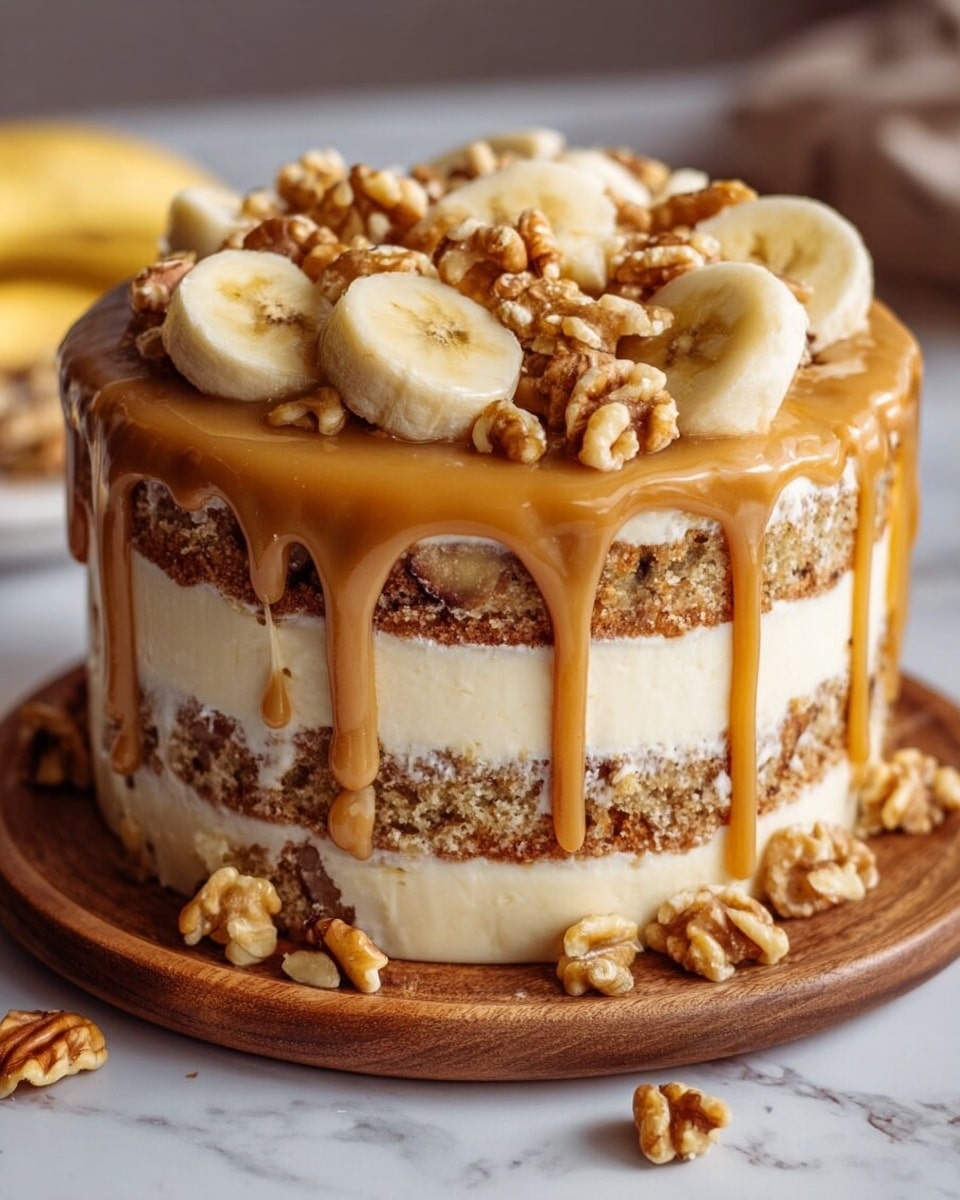 Heavenly Banana Walnut Cream Cake Recipe - Recipe Image