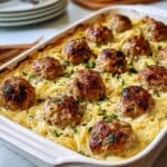Greek Chicken Meatballs with Lemon Orzo Recipe