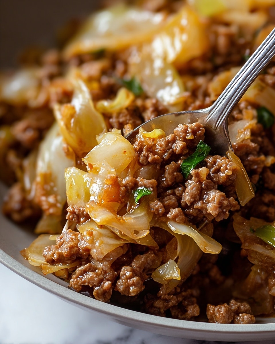 Ground Beef and Cabbage Skillet with Spices Recipe - Recipe Image