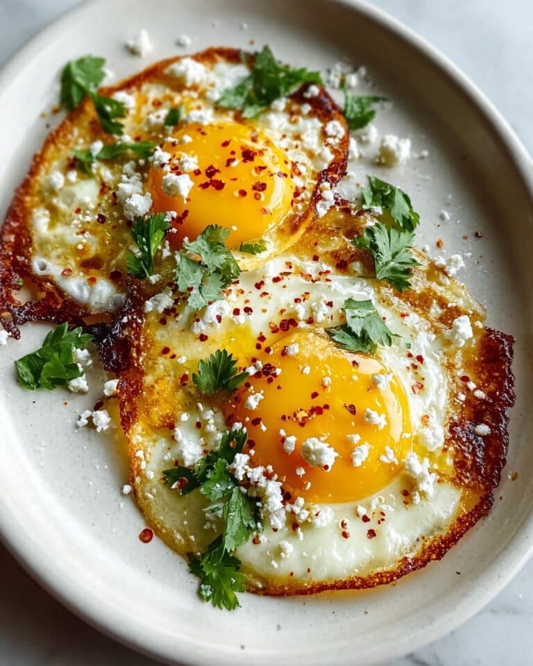Crispy Feta Fried Eggs Recipe