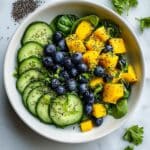 Mango Cucumber Salad with Blueberries and Avocado Recipe